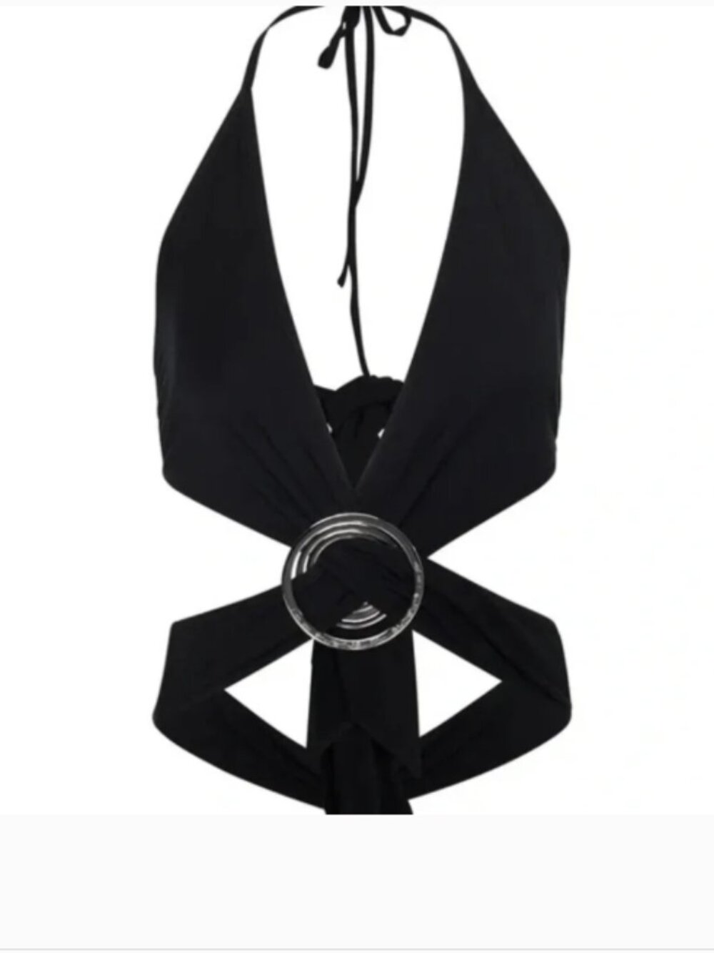 NWT I.AM.GIA BIANCA Bratz halter top adjust straps & engrave ring detail Sz L